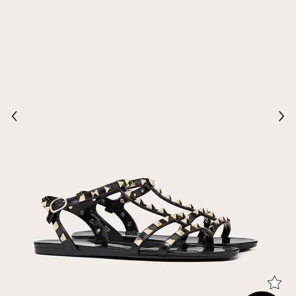 NEW Valentino ROCKSTUD FLAT RUBBER SANDAL - Picture 5 of 12